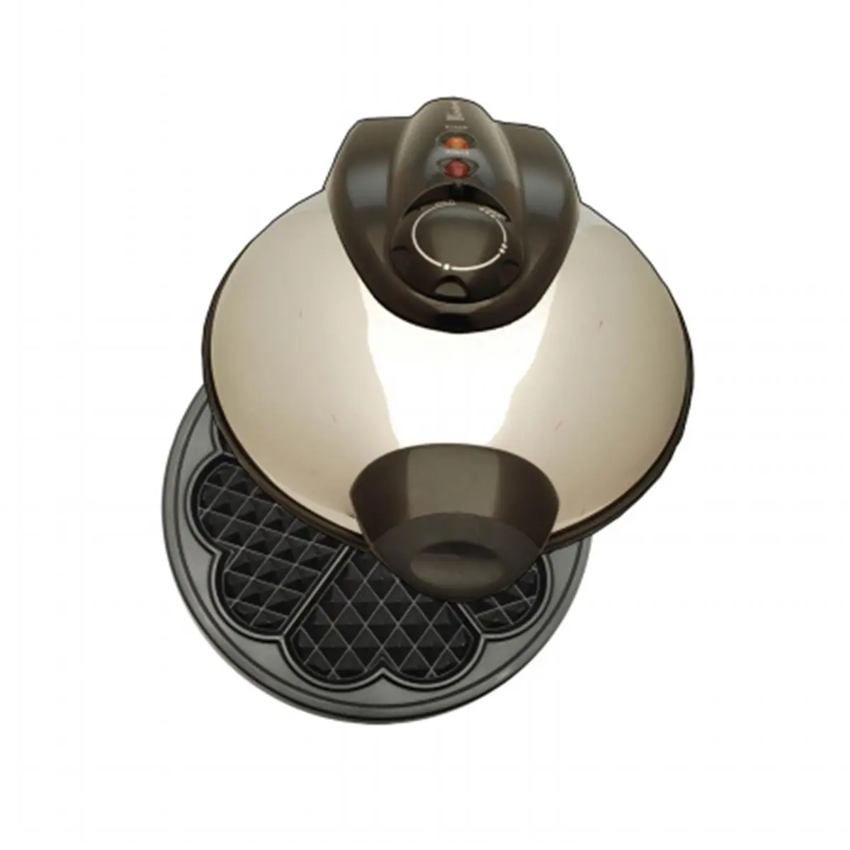 212 MAIN Adjustable 8 In Ceramic Non-Stick Heart Form Waffle Maker - Euro-Cuisine Specialty Kitchen Appliance, Precision Cooking Waffle Makers & Irons, Eco-Friendly, Ptfe And Pfoa Free