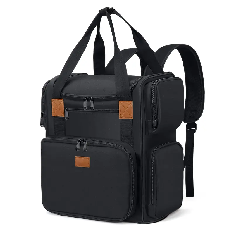 ROSIOUR Professional Nail Technician Carry Backpack - 26.5L Large-Capacity Oxford Fabric Water-Resistant Multi-Functional Organizer with 2 Removable Pull-Out Drawer Cases, Wide Opening, Adjustable Dividers for Mobile Techs