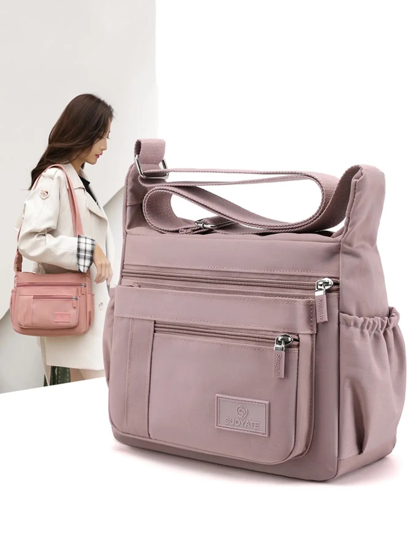 lightweight commuter shoulder bag, Casual commuting bag, Casual Fashion Bag, adjustable diagonal shoulder strap suitable for shopping, messenger bag, crossbody bag