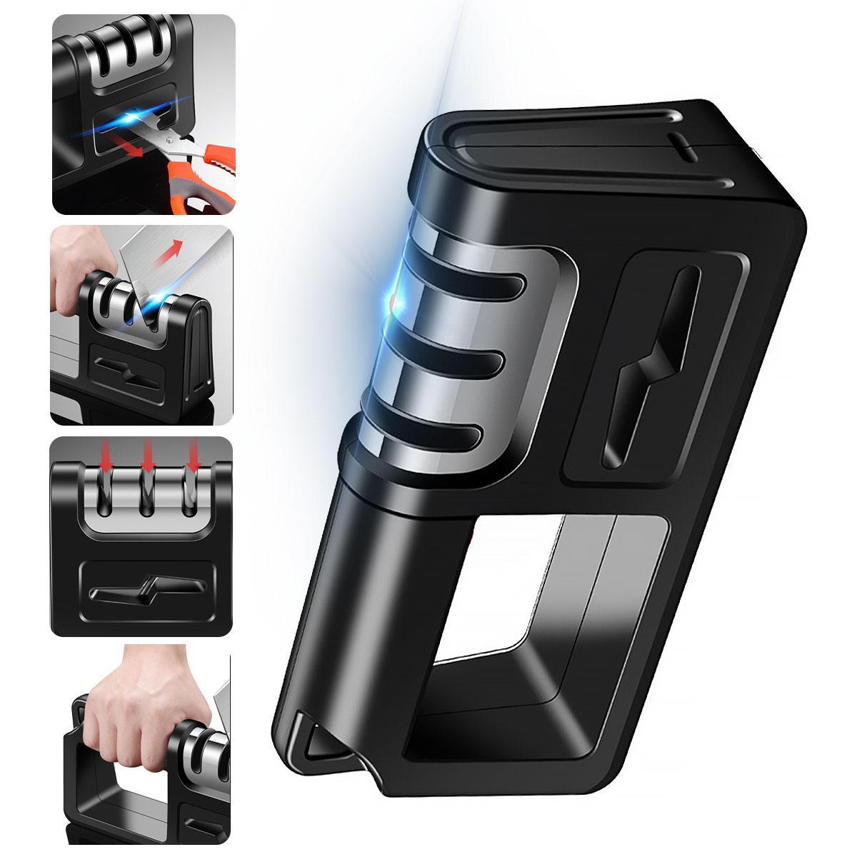 Electric Knife Sharpener Tool for Kitchen Knives, Automatic Sharpening & Polishing, Helps Repair and Restore Blades