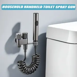 Handheld Bidet Sprayer for Shower, Bathroom Toilet Spray Kit, Wall Mounted or Installable, Includes Hose, Soft Nozzle, Easy Clean