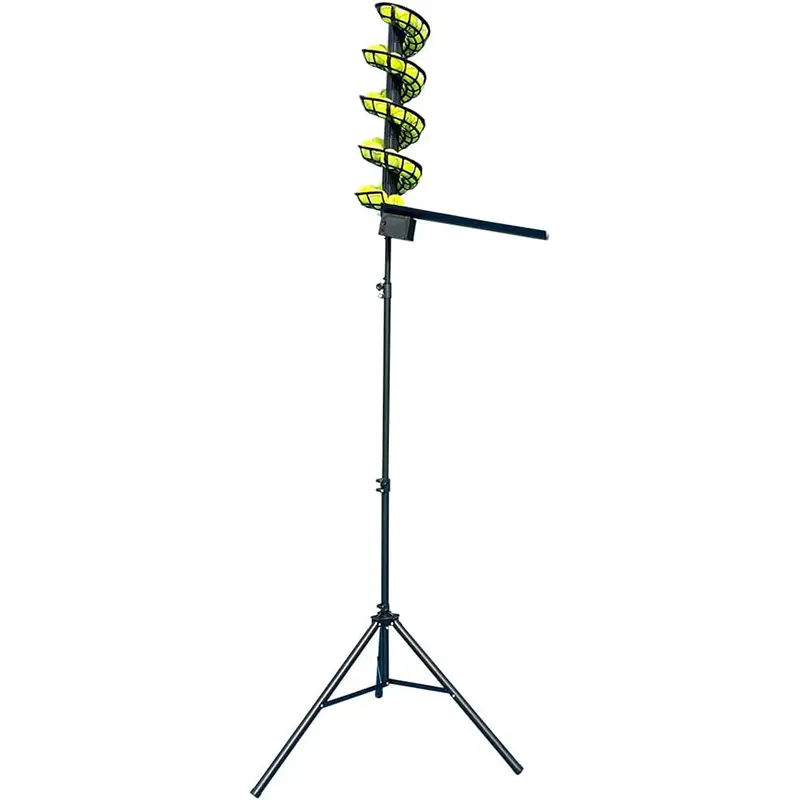 YUEWO Electric Tennis Ball Dropping Machine Tennis Ball Feeder Tennis Machine Lightweight Tennis Serving Machine Frequency Adjustable for Pickleballs & Red Tennis Balls