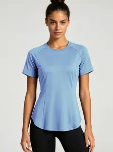 NELEUS Women's High-Stretch Slim Fit Yoga Short Sleeve T-Shirt