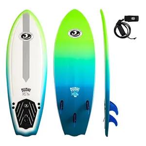 212 MAIN California Board Company (CBC) 064 5 ft. x 8 in. Sushi Soft Surfboard with Traction, Leash, and Surf Balance Board