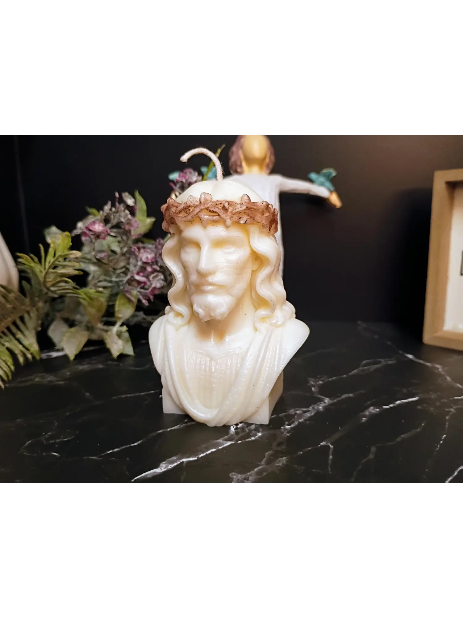 Ecce Homo Jesus Candle | Vela Devocional Ecce Homo Handmade Catholic Prayer Candle for Compassion Forgiveness Sacred Suffering Altar Decor Spiritual Healing Religious Gift