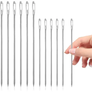 12PCS 4"/7" Professional Large Eye Extra Long Upholstery Sewing Needles for Embroidery Quilting Leather Canvas Repair Stitching and Crafting Projects