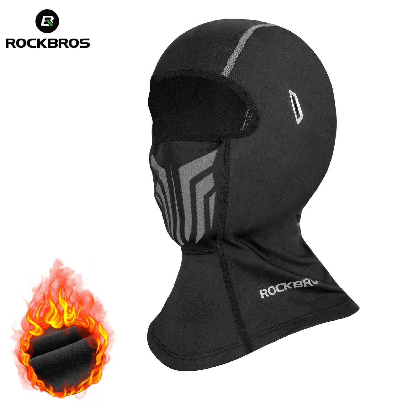 ROCKBROS Full Face Cycling Balaclava - Men's & Women's Winter Warm Quick Dry Multifunctional Helmet Liner, Face Cover for Cycling, Skiing