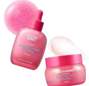 2026 EQQUALBERRY NAD+ Peptide BoostingSmoothie Serum+Cream Set -Anti-AgingKorean Skin Care I Firming Serumwith 5Ceramides & Vegan Collagen for Wrinkles &Radiant Glow