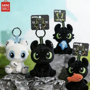 Miniso How to Train Your Dragon Plush Drawstring Keychain, Soft Plush Pendant,Suitable for Bags,Fun Anime Merchandise and Collectible Gift for Fans