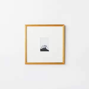 Threshold Studio McGee Decor Antique Brass Wood Frame 15x15in Glass Matting for 4x6in Photo Horizontal/Vertical Sawtooth Hangers