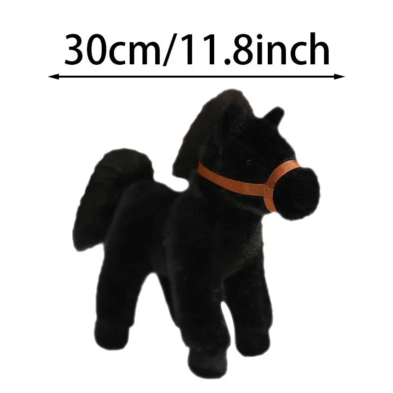 30cm High-Quality Soft Plush Pony Toy - Realistic Look Standing Stuffed Horse Doll, Kids' Birthday Gift, House Decoration, Funny Birthday Kids Gift