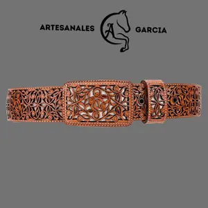 Cinto Corte Lazer Cafe con Ramiado WD 1519