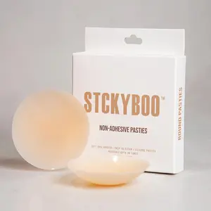 STCKYBOO Non-Adhesive Nip Cover, Pasties, Sticky, Reuseable, Seamless and Comfortable for Women,  Bra