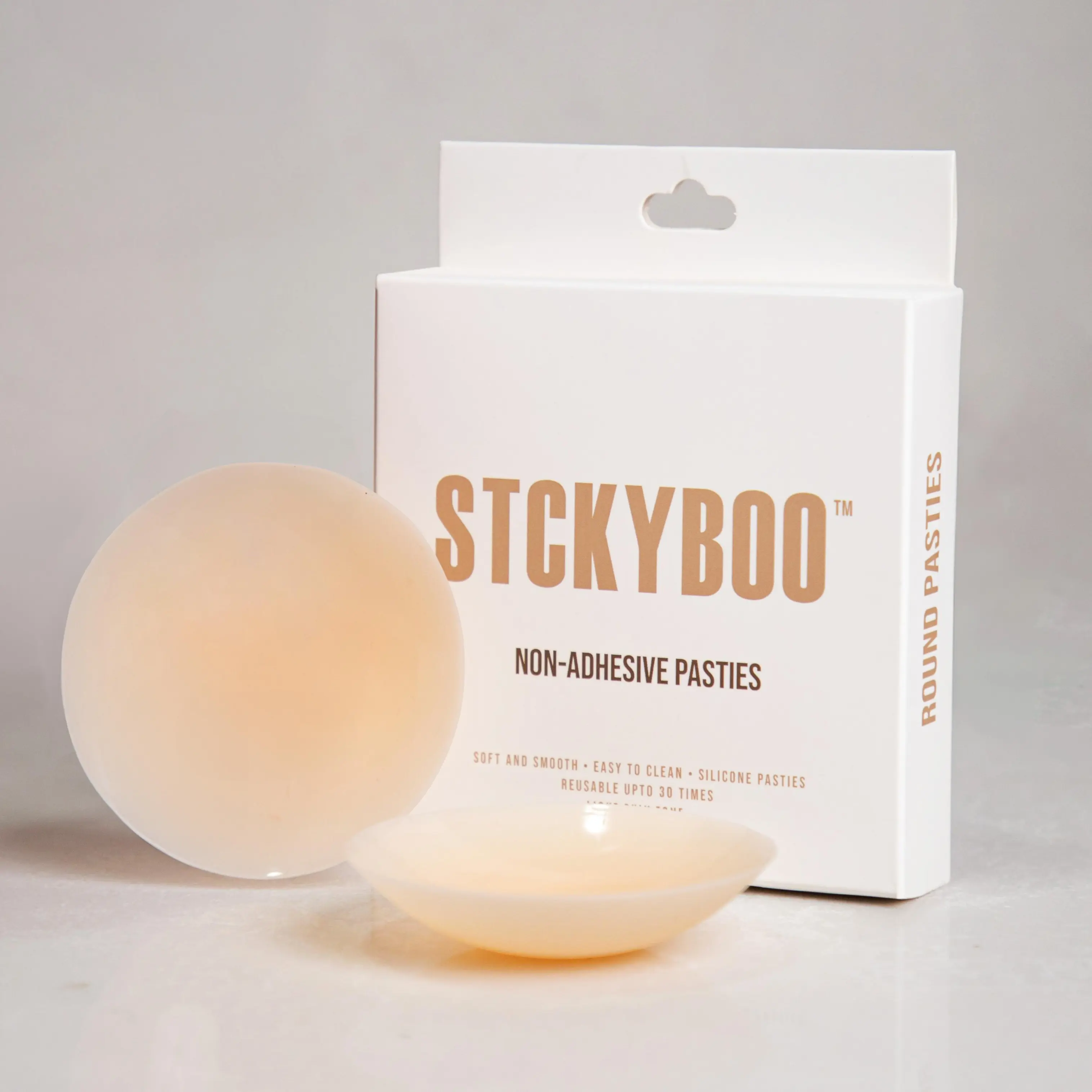 STCKYBOO Non-Adhesive Nip Cover, Pasties, Sticky, Reuseable, Seamless and Comfortable for Women,  Bra