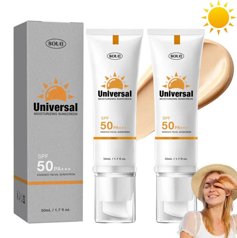 Universal Tinted Moisturizer Sunscreen SPF50+ Daily Facial Sun Protection Non-Greasy Lightweight BB Cream For All Skin Types