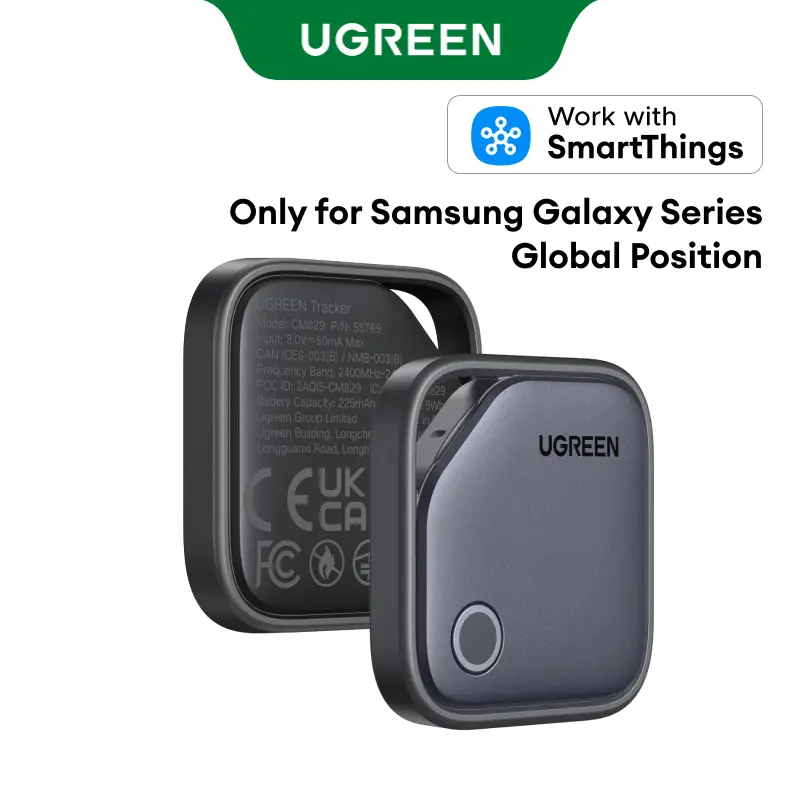 UGREEN FineTrack S 2-Pack Bluetooth Tracker Tags Work with Samsung SmartThings APP (Samsung Only), 550-Days Replaceable Battery Item Finder Smart Tag for Key Luggage Passport，TikTokShopBlackFriday ,TikTokShopHolidayHaul summerwins