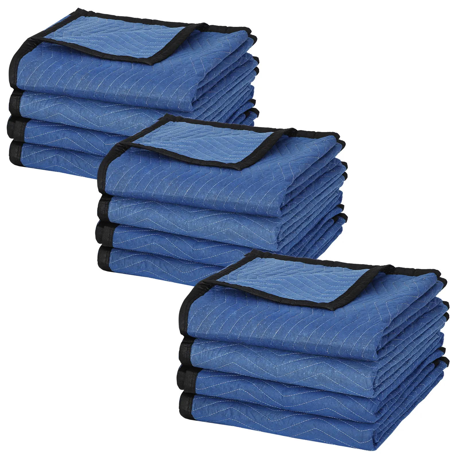 Segawe 12-Piece Heavy-Duty Heavy Weight Moving Packing Blankets, 80"x72" 35lb/Dz Quilted Polyester Pads, Blue Cushioning for Furniture Shipping Damage Protection, Washable, Heavy Weight Blanket