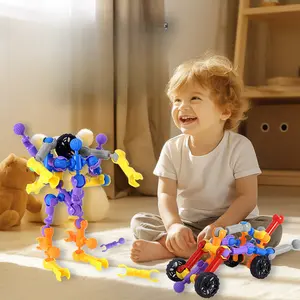 Children's skeleton joint building blocks, versatile DIY assembly blocks, educational toys for kindergarten