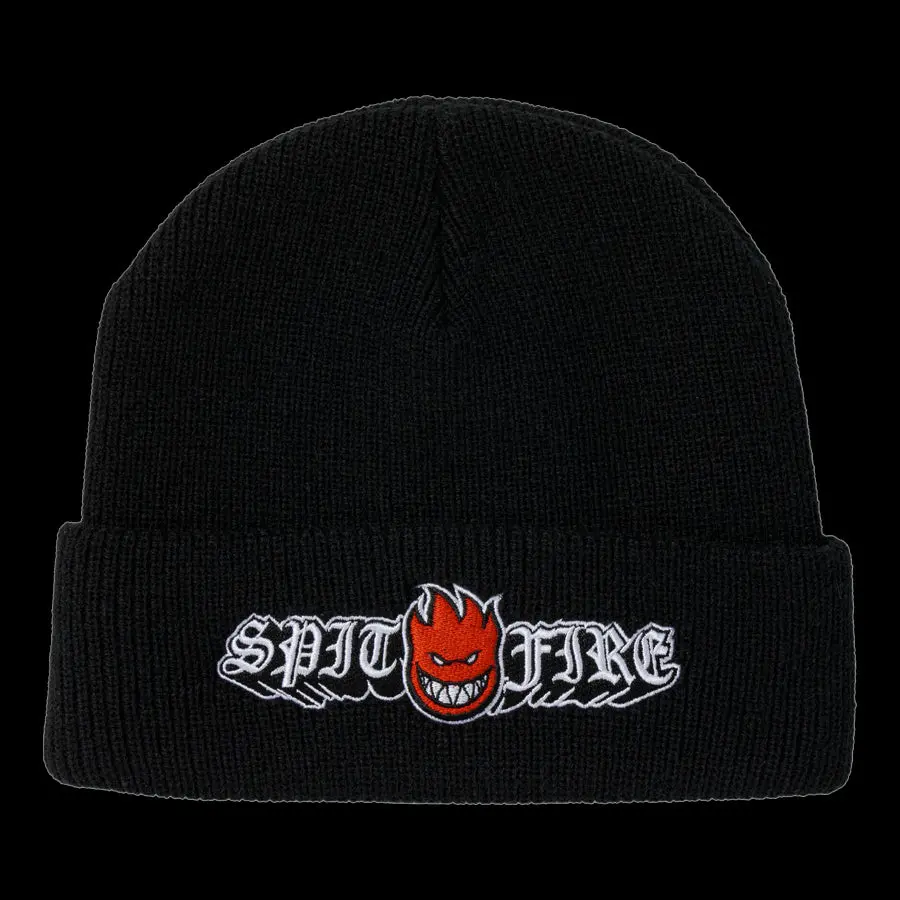 Spitfire Wheels Old E Bighead Drop Cuff Beanie - Black