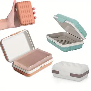 Soap Box with Lid, 1 Count Portable Soap Dish, Soap Bar Holder, Soap Saver, Soap Storage Box for Home Bathroom & Travel, Bathroom Essentials Accessories