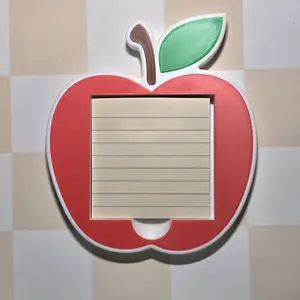 Apple 3D Printed Sticky Note Holder Desk Accessory Office Decor Back to School Teacher Gift Design Lightweight Durable Handmade PLA Material