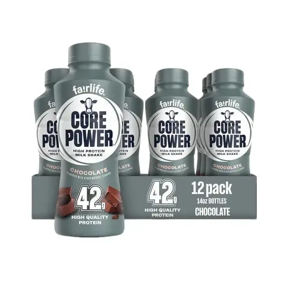 Core Power Elite High Protein Shake, Chocolate, 42g Bottle, 14oz, 12 Pack