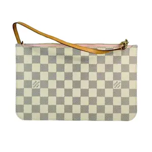 Pre-owned Louis Vuitton Leather Clutches & Wristlets Damier Azur Clutch