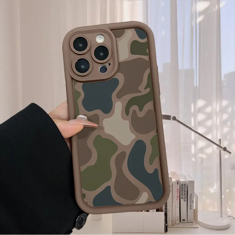 Soft Classic Camouflage Silicone Cellphone Case - Protective, Pocket-Friendly, Shockproof Accessory with Custom Option for iPhone 17 Air,16 Pro Max,15 Plus,14 Plus,14,13,12,11,XS,X Smart Devices, Protection, Iphone 14 Plus
