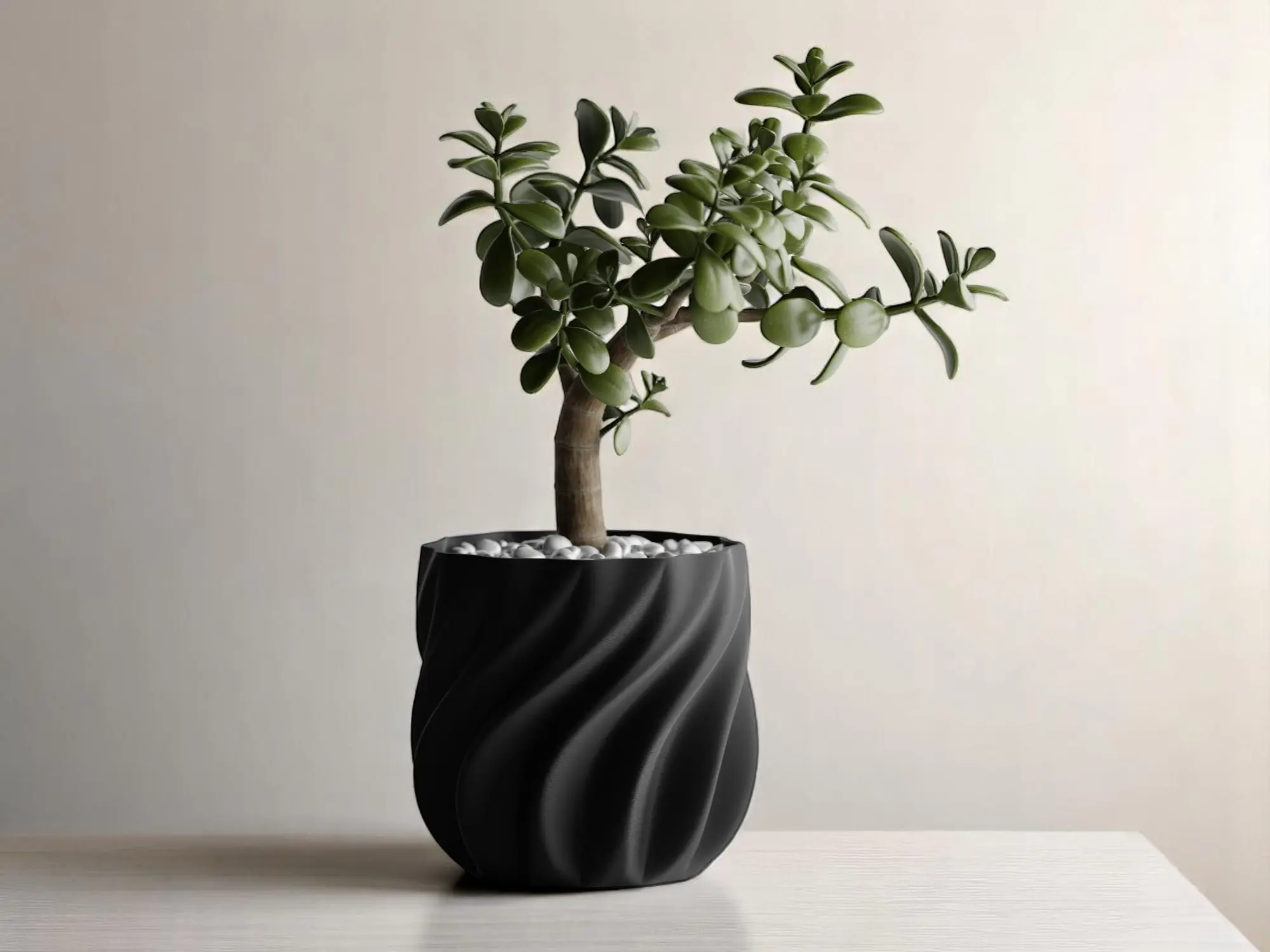 Modern Ribbed Flower Pot - Minimalist Vase for Indoor Plants, Succulents & Home Decor - Ideal for Indoor & Outdoor Use