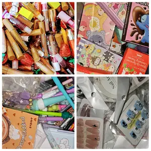 Everything Bundle - Makeup Lipgloss Press-On Nails & Stationery Collection with Assorted Items and Description as Provided