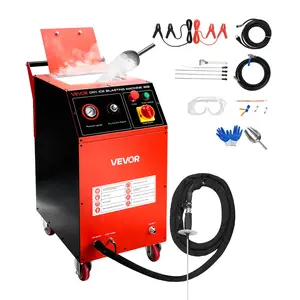 fathersdaygift  VEVOR Dry Ice Blasting Machine, 16.5LBS (7.5KG) Capacity Dry Ice Cleaning Machine with 4 Nozzles, Adjustable Pressure Dry Ice Amount, Movable Blaster Cleaner for Auto Ship Aviation Chemical, 120V