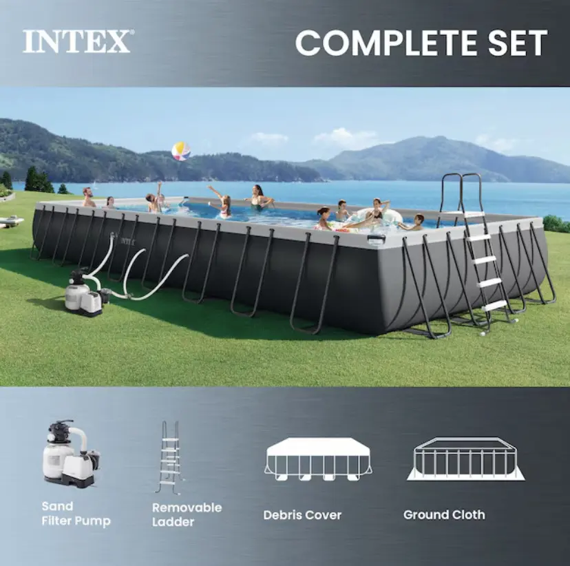 Intex 32x16x52 Above Ground Pool w/Pump Cover Ladder