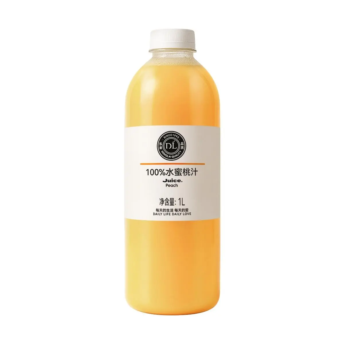 Pangdonglai 100% Peach Juice 1L - Zero Sugar, No Additives, Natural Fruit Drink, Viral TikTok Favorite