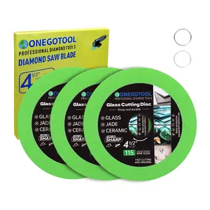 ONEGOTOOL 4-1/2x7/8 inch Tile Cutter Glass Cutting Disc for Angle Grinder Glass Ceramic Diamond Cutting Blade Disc for Grinding Jade, Crystal, Wine Bottles. (3PCS)