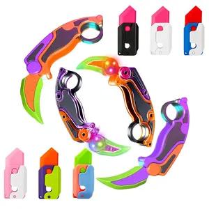 3D printed grip claw knife toys, 3D gravity plastic carrot claw gravity knife, stress relief toys, sensory knife children and adults grasping toys, Christmas Halloween birthday and party gifts