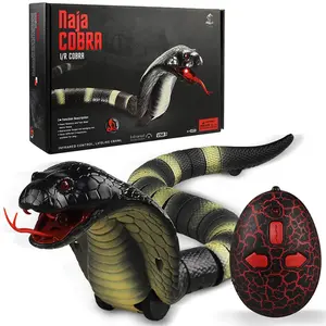 RC Snake Realistic Snake Toys Infrared Receiver Electric Simulated Animal Cobra Viper Toy Mischief for Kids Halloween