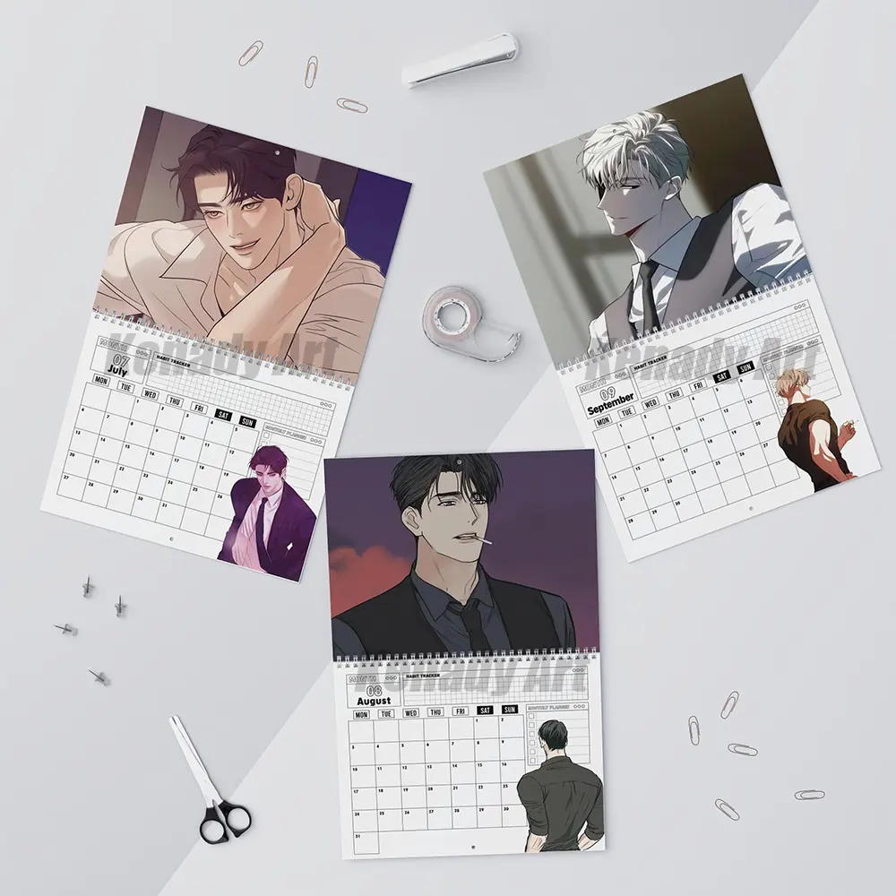 Manhwa Boylove 2026 2027 Wall Calendar Korean Novel Character Schedule Jaekyung Ilay Zhenya Taeju Doosik Calendar New Year Gift For Fan
