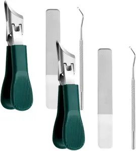 3-Piece Eagle Beak Beveled Nail Clippers Set – Super Sharp, Wide Jaw Anti-Splash Trimmers for Thick Nails, Ideal for Seniors, Adults & Home Grooming