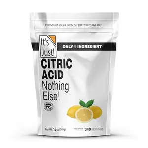 It's Just - Citric Acid, Food Grade Flavor Enhancer Powder, Non-GMO, Great for Cooking, Cleaning, Bath Bombs, Natural Preservative (12 Ounces)