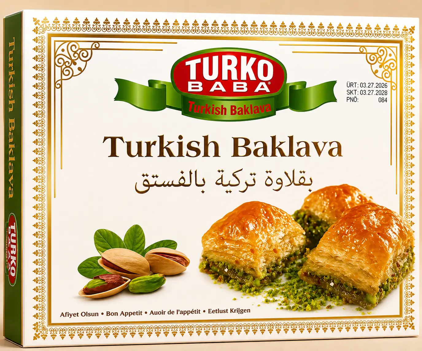 Turko Baba Baklava With Pistachio 400g