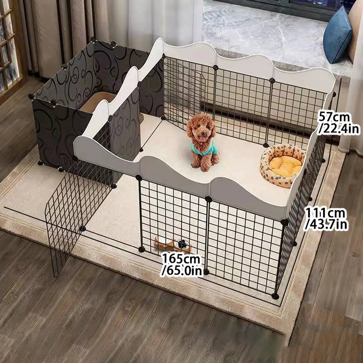 Pet Fence Dog Gate Indoor with Toilet Small Medium Dogs Pet Bed Free Combination Home Isolation Dog Cage