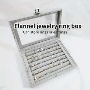 Velvet Ring Storage Box Holds 49 Rings, Perfect Gift for Halloween Christmas Birthdays, Waterproof Oxidation Resistant Jewelry Organizer