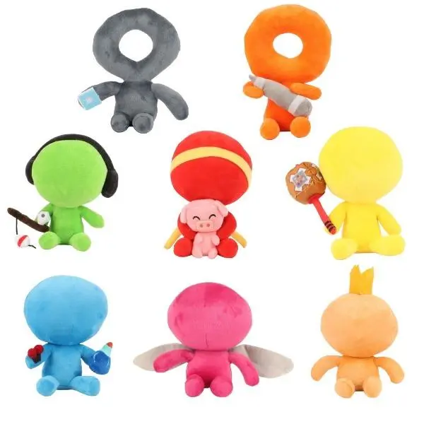 Alan Becker Animation vs. Animator 8pcs Cute Stickmen Black Flame Cartoon Creature Stuffed Toys, Soft Huggable Stuffedtoy, Fuzzy Squishy Style, Huggable Size Collectibles, Stuffed Animal Gifts for Collectors