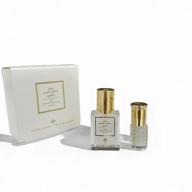 Unisex Al-Tahara Musk Fragrance Combo Gift Set - Miniature Package, Ultra-Miniature Unisex Wear, 2-Piece Box with 3ml Perfume Oils, 10ml Ultra-Mini Spray, Pocket Size Bottles for On-the-Go Use