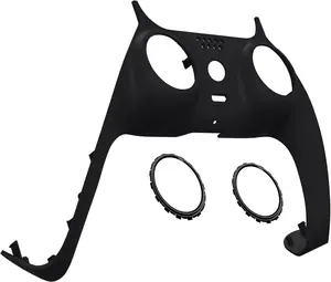 eXtremeRate Controller Shell for Ps5, DIY Replacement Case, Decorative Trim, Soft Touch DIY Replacement Clip Shell, Custom Plates Cover Compatible with ps5 Controller with Accent Rings