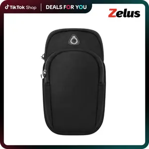 【Jumpstart Sale】ZELUS Canvas Sports Arm Bag with Dual-Layer Design, Adjustable Elastic Strap & Earbud Port — Hands-Free Phone Pouch for Running, Gym & Outdoor Training