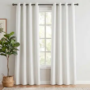 2 PANELS 52"x84" Solid Full Blackout Grommets Curtains. Light Blocking Window Drapes for Home Decoration FT2599 QF222