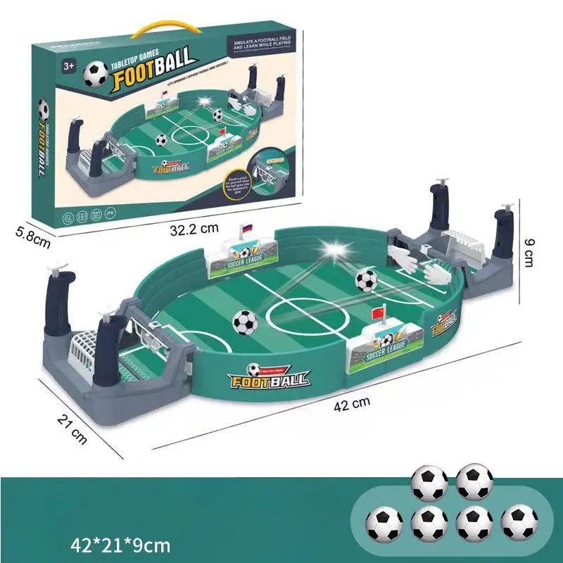 2-Player Interactive Tabletop Soccer Game with Soccer Goal Net - Fast-Action Desktop Arcade Sports Toy, Screen-Free Family Game Night Gift
