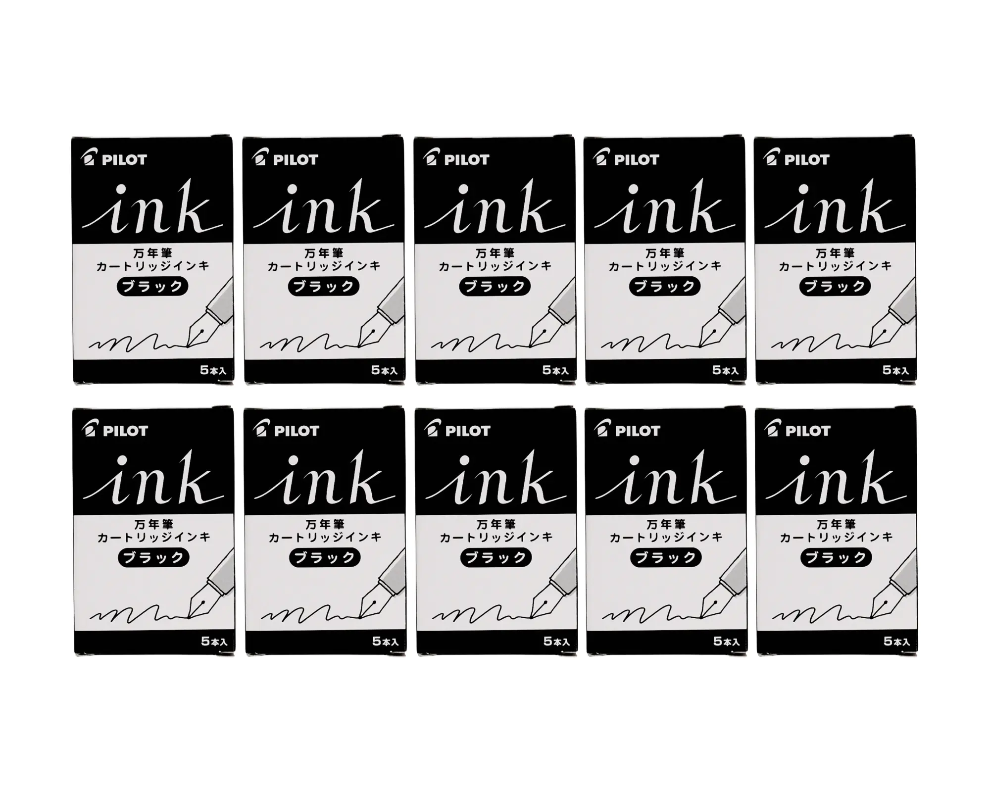 Pilot Ink Cartridge for Fountain Pens - Set of 10 boxes - 5 Cartridges per box