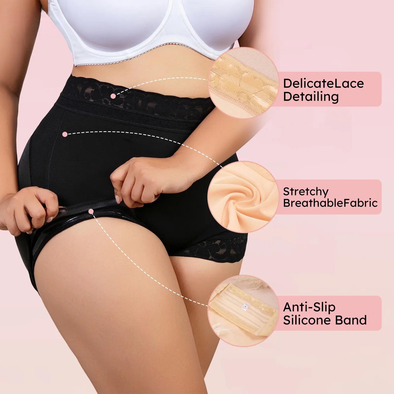 Waist Lace Shapewear Panty with Anti-Slip Silicone Band - Stretchy Breathable & Seamless Tummy Control Butt Lifting for Everyday Confidence Women's Basic Minimalist Multi Colors 3Pcs-BS